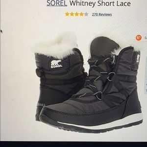 Sorel Whitney Short Lace Boot sz8 (worn 1x)